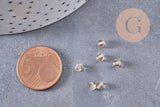 Perles bicone cristal autrichien facetté taupe 4mm, x20 (G1716)
