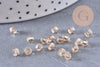 Perles bicone cristal autrichien facetté taupe 4mm, x20 (G1716)