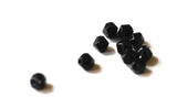 Perles bicone cristal facette noires 4mm, x1 fil de 28 cm (G0749)