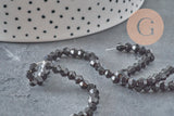 Perles bicone cristal facette noires 4mm, x1 fil de 28 cm (G0749)-Perles-Gingerlily Perles