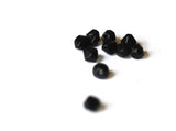 Perles bicone cristal facette noires 4mm, x1 fil de 28 cm (G0749)