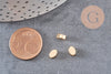Perles charms ovales en métal doré 14K 6mm x30 (G1397)