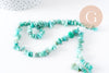 Perles chips amazonite naturelle 5-14mm, pour fabrication de bijoux pierre, fil 40 cm x1 (G5180)