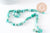 Perles chips amazonite naturelle 5-14mm, pour fabrication de bijoux pierre, fil 40 cm x1 (G5180)