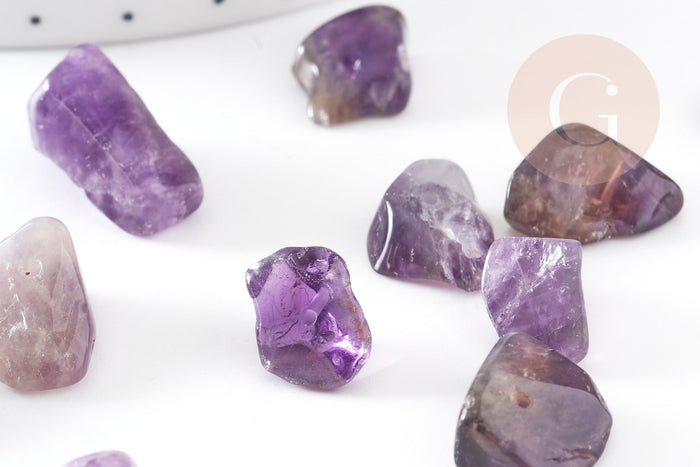 Perles-chips amethyste violette naturelle, x1 fil 90 cm (G3108)