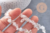 Perles chips cristal de roche naturel 5-8mm, x1 fil 80cm (G10911)