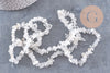 Perles chips cristal de roche naturel 5-8mm, x1 fil 80cm (G10911)