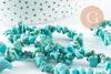 Perles chips howlite turquoise de synthèse 5-8mm, x1 fil 85cm (G3013)