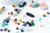 Perles chips pierre naturelle roulée mélangée 4-24mm, x 20gr (G6370)
