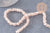 Perles coquillage naturel, chips coquillages, rose clair, 10mm, fil de 42 cm, x1 (G3849)