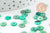 Perles coquillage naturel heishi teinté vert 6mm,rondelle coquillage, x50 G5573