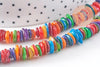 Perles coquillage naturel multicolore 5-10mm, x1 fil (G3031)