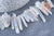 Perles cristal de roche naturel irisé 20-50mm, x10 (G6205)