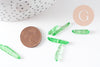 Perles cristal de roche vert,pierre brute, création bijoux,perle pierres, pierre naturelle, 14-30mm, x10 G0323