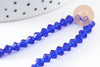 Perles cristal facette bleu roi transparent 4mm, cristal autrichien, perles bicone cristal toupies bleues,Fil de 30 cm, x1 (G5834)