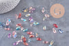Perles cristal goutte multicolore, cristal autrichien, perles goutte, perle création bijoux,,6.5x12.5mm, x50 (G4186)