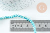 Perles cristal ronde facetté turquoise irisé 4mm, x1 fil de 32cm (G10725)