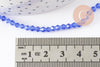 Perles cristal toupies à facette bleu transparent 3mm, x1 fil de 46cm (G2853)