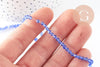 Perles cristal toupies à facette bleu transparent 3mm, x1 fil de 46cm (G2853)