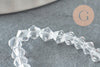 Perles cristal toupies facette transparent,perles bijoux, perle cristal transparent bicone facette,3mm,fil de 45 cm, x1 (G1632)
