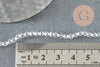 Perles cristal toupies facette transparent,perles bijoux, perle cristal transparent bicone facette,3mm,fil de 45 cm, x1 (G1632)