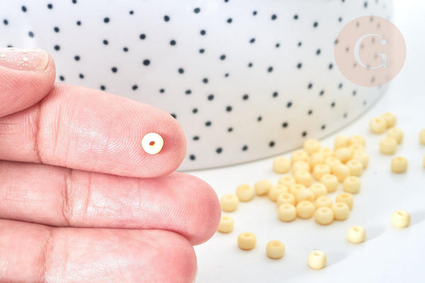 Perles de rocaille verre violet pastel 4.5mm, x 10g (G7796)