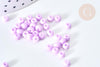 Perles de rocaille verre violet pastel 4.5mm, x 10g (G7796)