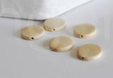 Perles disque bois naturel 25mm, x5 (G0333)
