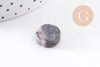 Perles disque jaspe naturel gris marbré 11-26mm, x5 (G10147)