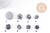Perles disque jaspe naturel gris marbré 11-26mm, x5 (G10147)