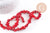Perles en bambou de mer imitation corail rouge, x1 fil de 38cm (G0850)