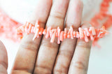 Perles en corail rose, corail naturel ,perle coquillage,4-18mm,fil de 40cm, x1 (G4589)