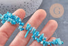 Perles en corail turquoise,perles corail, corail naturel,perle coquillage,coquillage bleu,fil 38cm x1 (G0986)