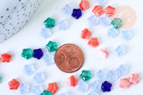 Perles étoile multicolore 8x8.5mm cristal tchèque, x50 (G5839)