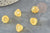 Perles fleur verre jaune 11mm, perles verre tchèque, perles fleur, verre jaune,x10 G4427
