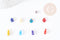 Perles goutte verre millefiori 10-17mm, perle verre artisanale verre pour création bijoux, x5 (G1943)