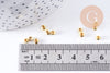 Perles hexagonale intercalaires facetté zamac doré 4x3.5mm, x50 (G10685)