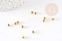 Perles intercalaires Dorées, perles dorées, perle intercalaire, fer doré, 4mm, x 10gr G1352