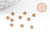 Perles intercalaires Rondelles fleurs acier 304 inoxydable doré IP 4mm, x10 (G10892)