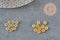 Perles intercalaires Rondelles fleurs zamac doré 5mm, x20 (G0960)-Perles-Gingerlily Perles