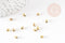 Perles intercalaires facettées zamac doré 4x3.5mm, x50 (6.5gr) (G1547)