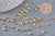 Perles intercalaires hexagone facettées zamac doré 3.5mm, x50 (G10809)