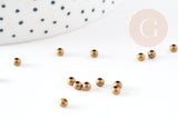 Perles intercalaires laiton brut 3mm, x100 (7.6gr) (G1685)