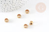 Perles intercalaires laiton brut, fournitures créatives, perles dorées, laiton brut, 9mm, x10 G4776