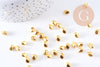 Perles intercalaires nuggets zamac doré vieilli 6x5mm, x40 (G10686)