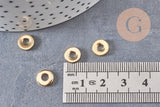 Perles intercalaires rondelles acier 304 inoxydable doré 8mm, x20 (G3464)