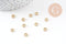 Perles intercalaires rondelles fleurs acier 304 inoxydable doré 18K 6mm, x10 (G10905)