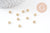 Perles intercalaires rondelles fleurs acier 304 inoxydable doré 18K 6mm, x10 (G10905)