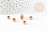Perles intercalaires rondelles laiton brut 6mm, x10 (G4622)