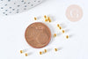Perles intercalaires rondes laiton doré 2.4mm, x 1Gr (G9841)